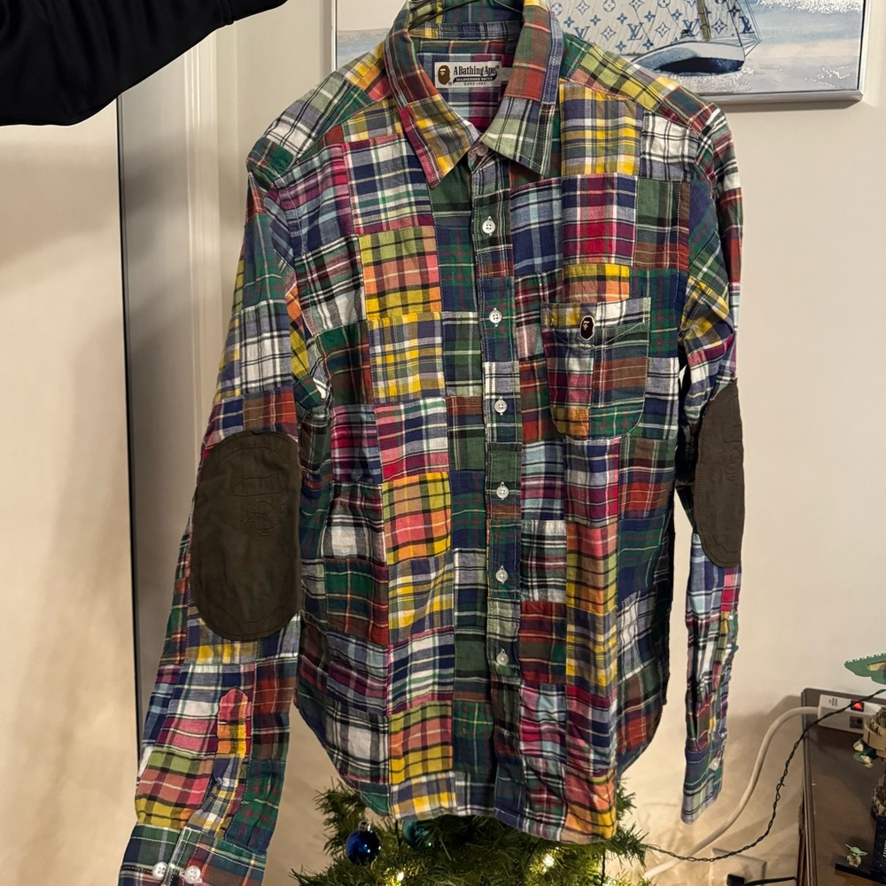 Bape Patchwork Button-Up - image 1
